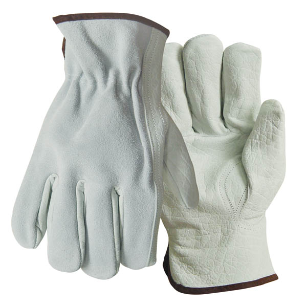 Wells Lamont Y0143 Grain Leather Driver Work Gloves with Split Backs